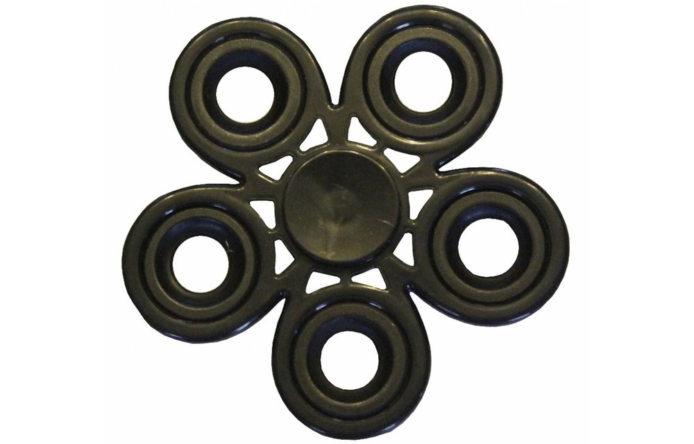 Hand spinner Bloem Metal Zwart Hand spinner Bloem Metal Zwart