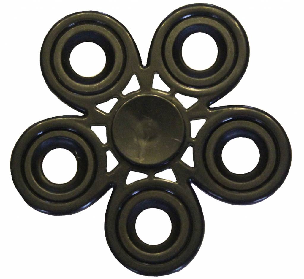 Hand spinner Bloem Metal Zwart