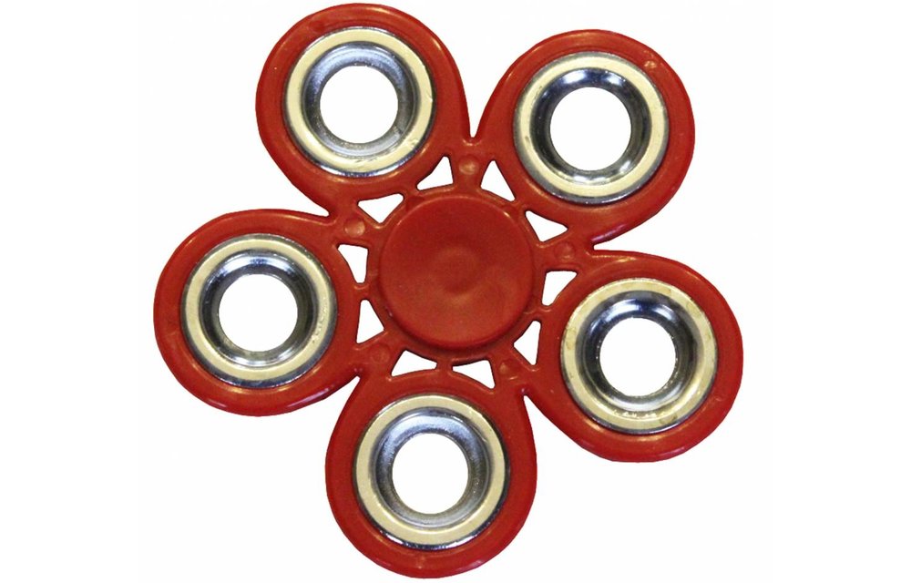 Hand spinner Bloem Metal Rood Hand spinner Bloem Metal Rood