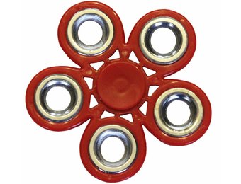 Hand spinner Bloem Metal Rood