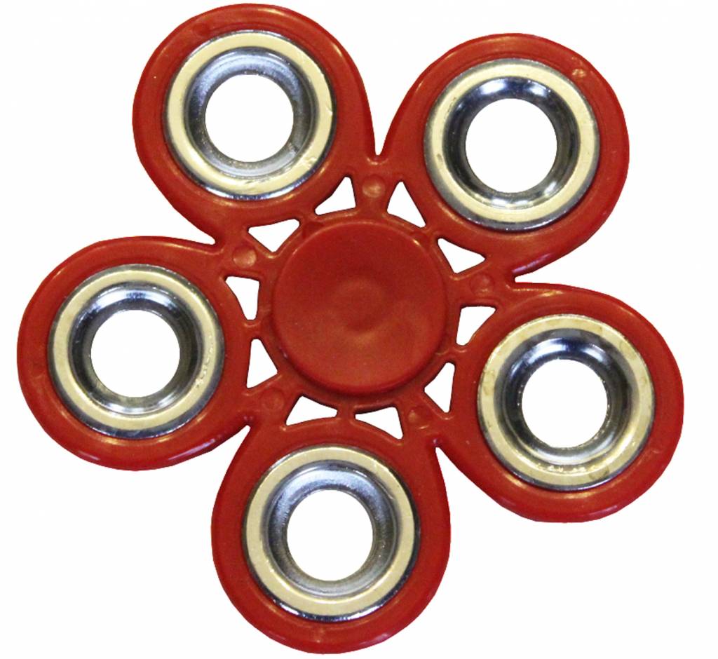 Hand spinner Bloem Metal Rood