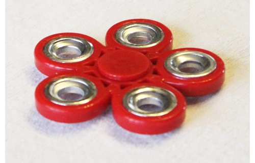 Hand spinner Bloem Metal Rood
