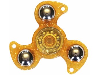 Hand spinner Glitter drietand Orange