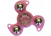 Hand spinner Glitter drietand Roos
