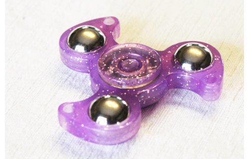 Hand spinner Glitter drietand Mauve
