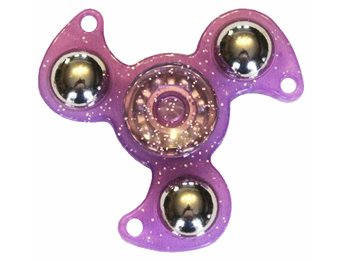 Hand spinner Glitter drietand Mauve