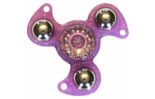 Hand spinner Glitter drietand Mauve