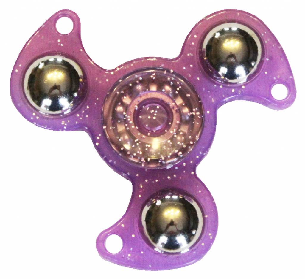 Hand spinner Glitter drietand Mauve