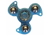 Hand spinner Glitter drietand Blauw