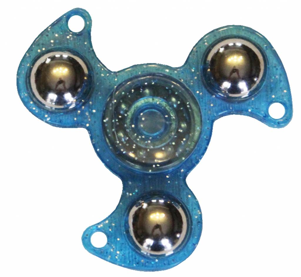 Hand spinner Glitter drietand Blauw Hand spinner Glitter drietand Blauw