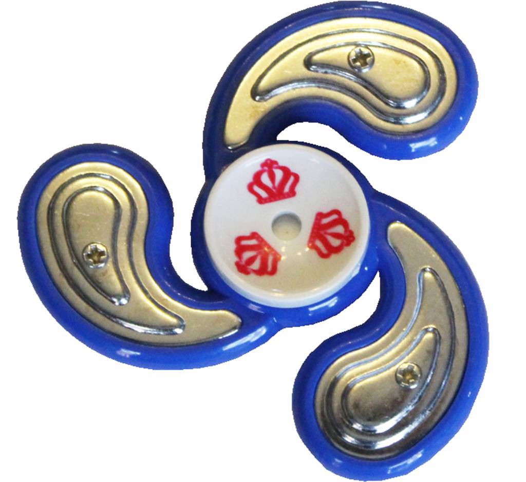 Hand spinner Metal counterweight Blauw