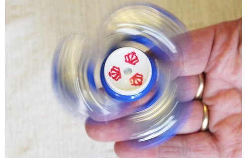 Hand spinner Metal counterweight Blauw