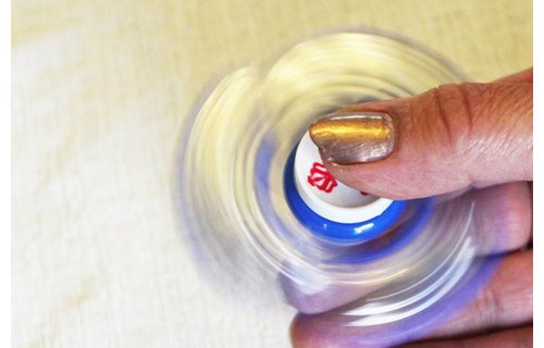 Hand spinner Metal counterweight Blauw