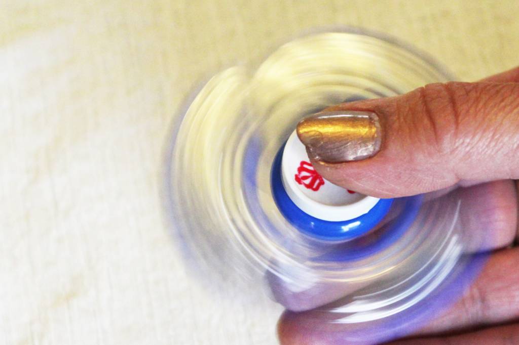 Hand spinner Metal counterweight Blauw