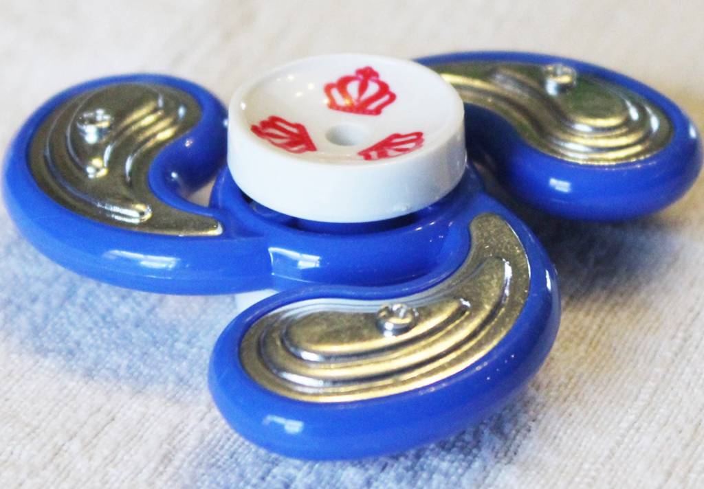 Hand spinner Metal counterweight Blauw