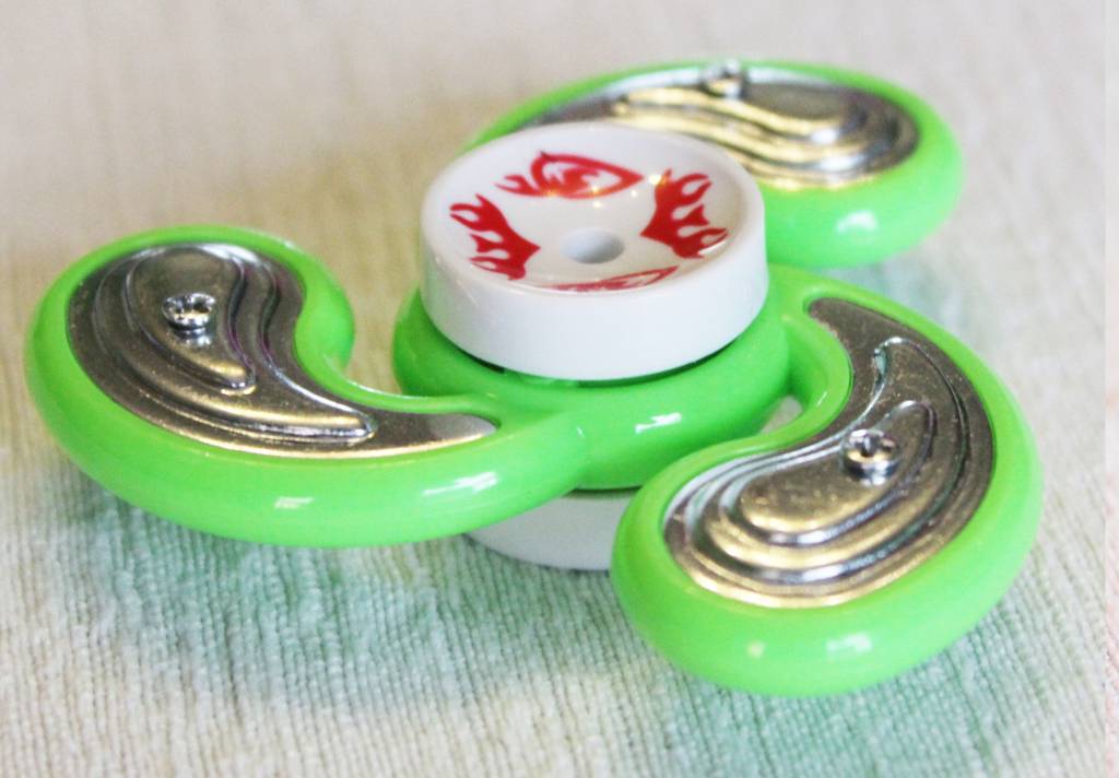 Hand spinner Metal counterweight Groen