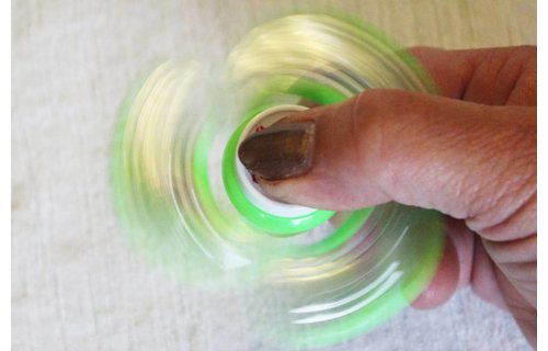 Hand spinner Metal counterweight Groen