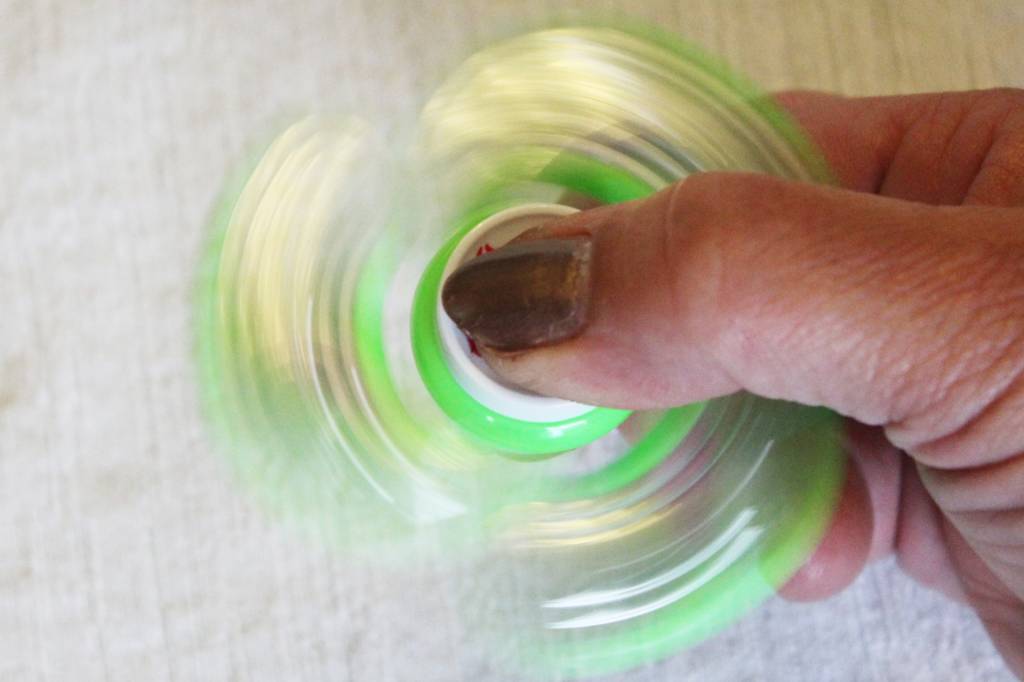 Hand spinner Metal counterweight Groen