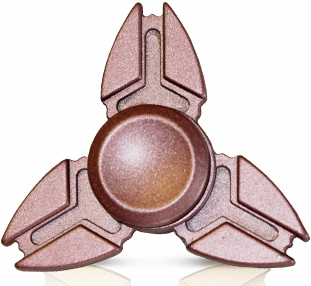 Hand spinner Metal drietand Brons