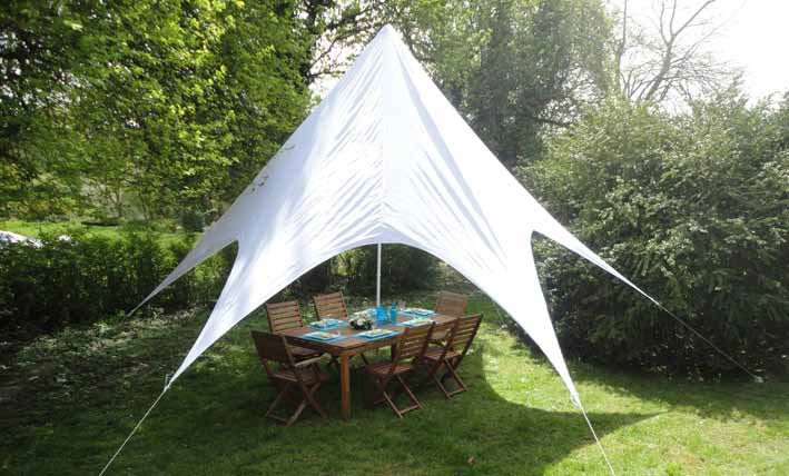 Zonnetent Pyramide Ø 350 cm. , 6 zijdig Zonnetent Pyramide Ø 350 cm. , 6 zijdig