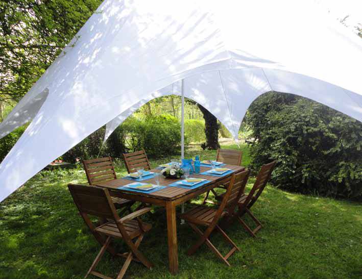 Zonnetent Pyramide Ø 350 cm. , 6 zijdig Zonnetent Pyramide Ø 350 cm. , 6 zijdig