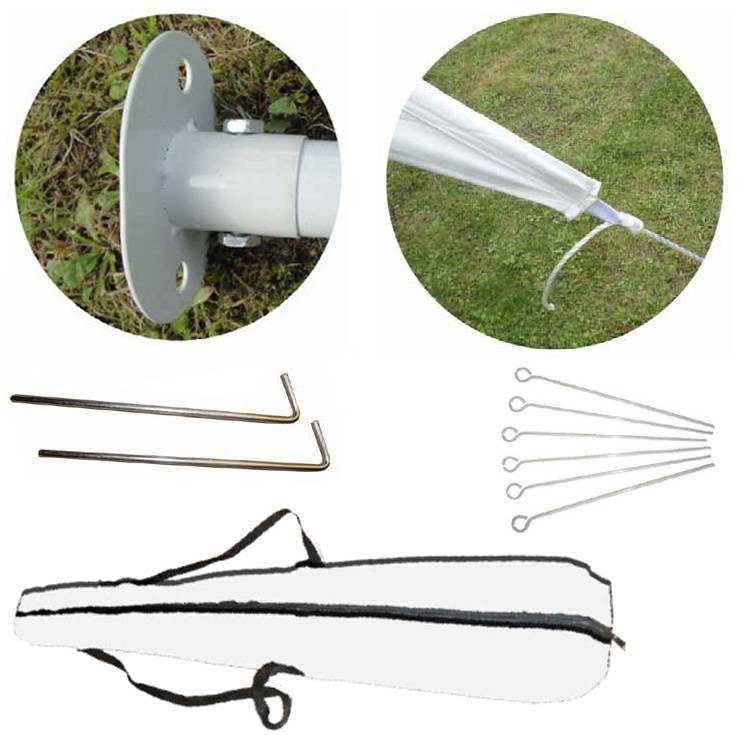 Zonnetent Pyramide Ø 350 cm. , 6 zijdig Zonnetent Pyramide Ø 350 cm. , 6 zijdig