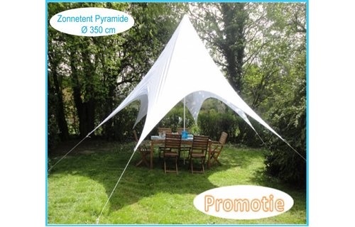 Zonnetent Pyramide Ø 350 cm. , 6 zijdig Zonnetent Pyramide Ø 350 cm. , 6 zijdig