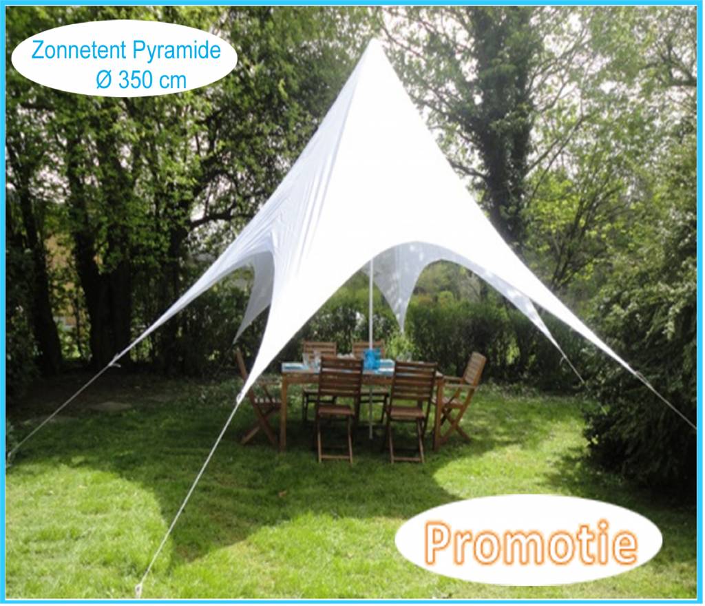 Zonnetent Pyramide Ø 350 cm. , 6 zijdig Zonnetent Pyramide Ø 350 cm. , 6 zijdig