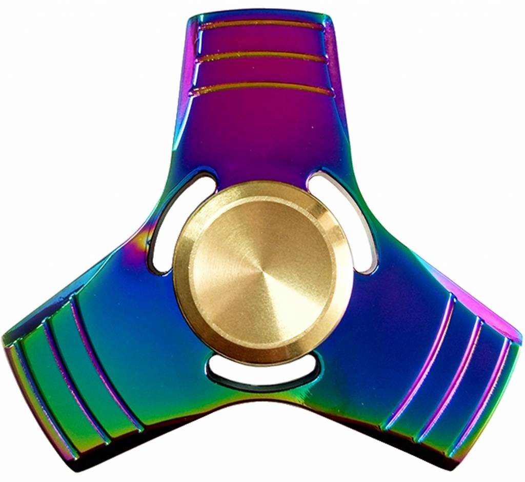 Metalen hand spinner rainbow