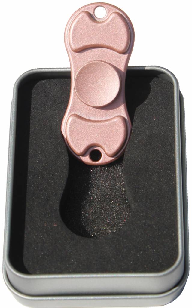 Metalen hand spinner "Dual" Mat / Roze
