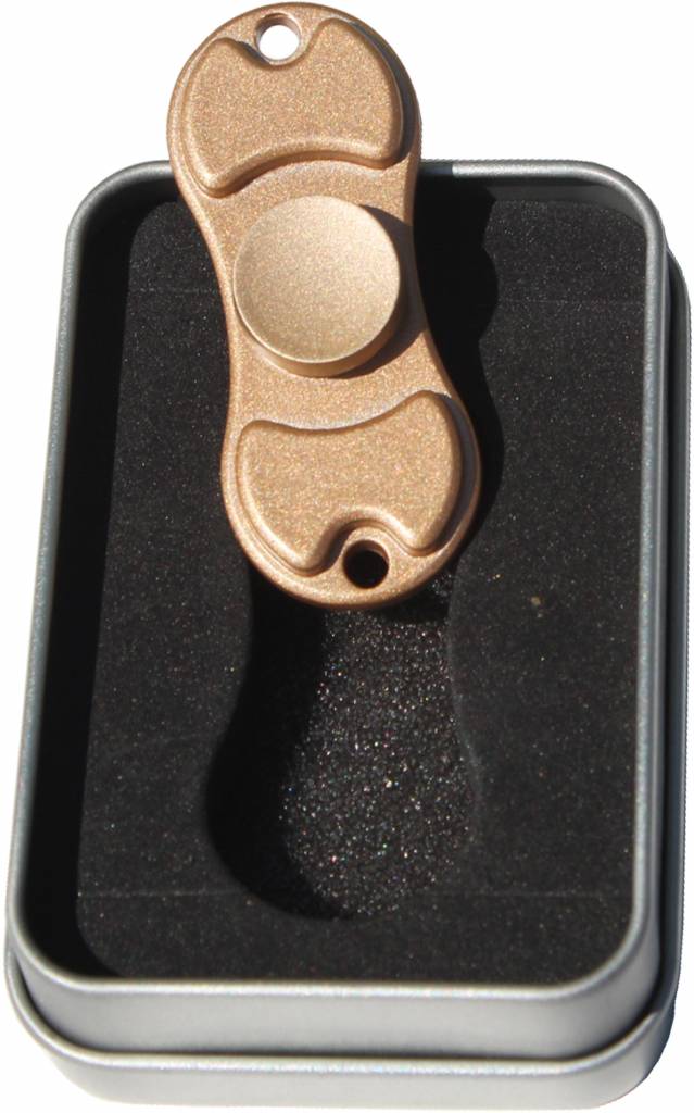 Metalen hand spinner "Dual" Mat / Goud