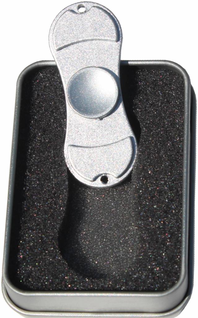 Metalen hand spinner "Dual" Mat / Zilver Metalen hand spinner "Dual" Mat / Zilver