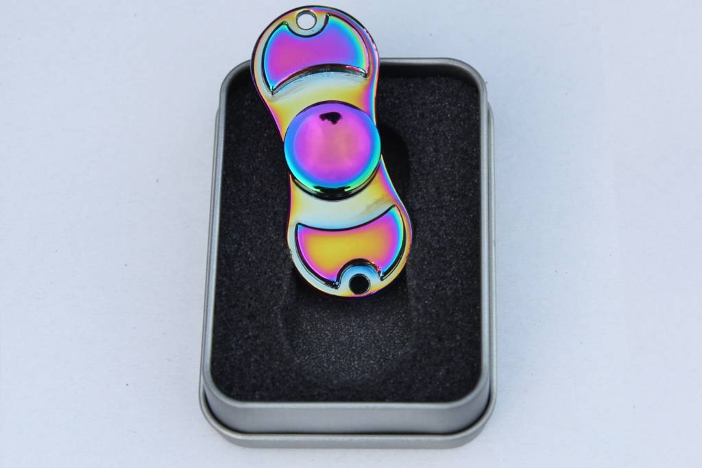 Metalen hand spinner Dual-Bar Rainbow