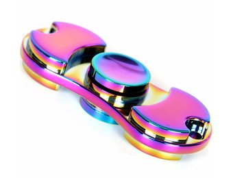 Metalen hand spinner Dual-Bar Rainbow
