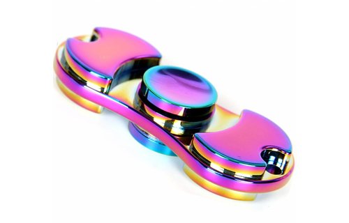 Metalen hand spinner Dual-Bar Rainbow