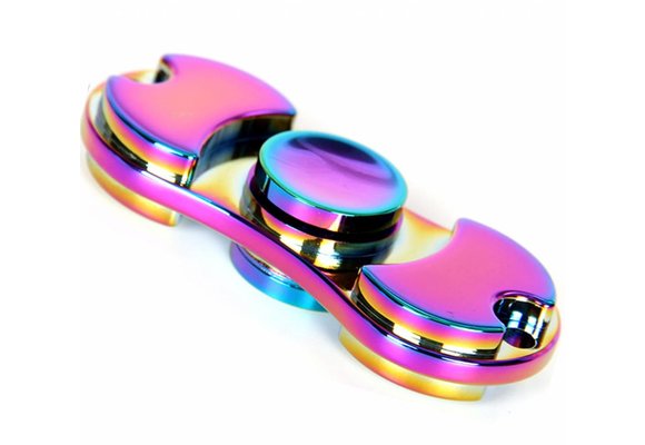 Metalen hand spinner Dual-Bar Rainbow