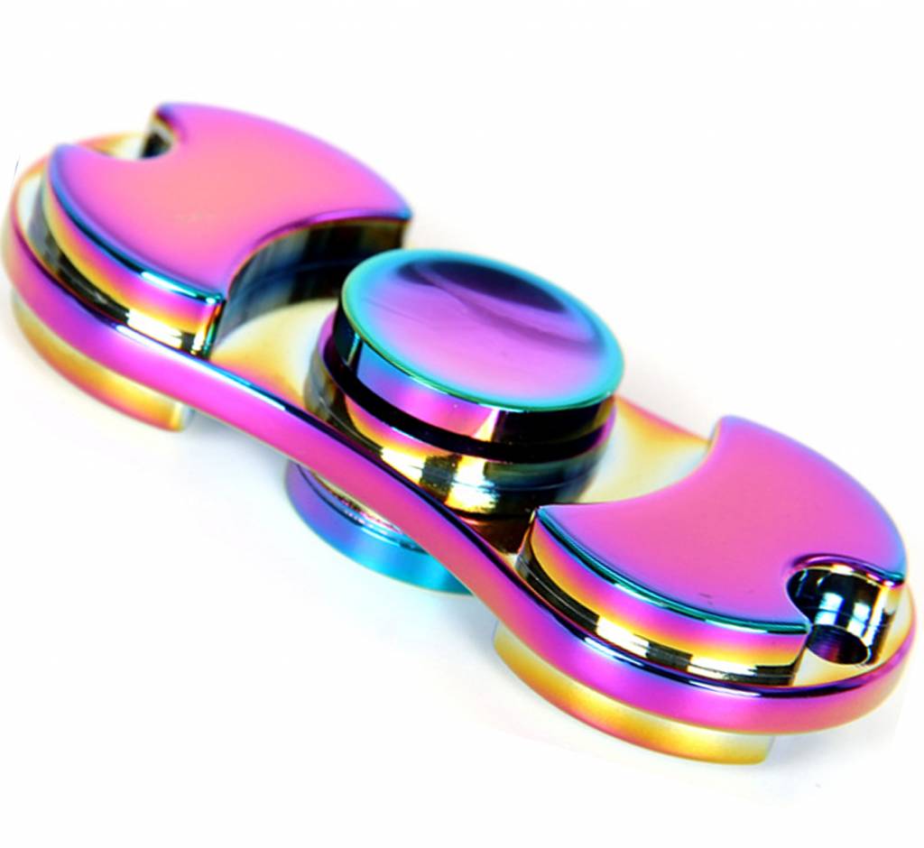 Metalen hand spinner Dual-Bar Rainbow