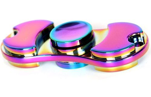 Metalen hand spinner Dual-Bar Rainbow