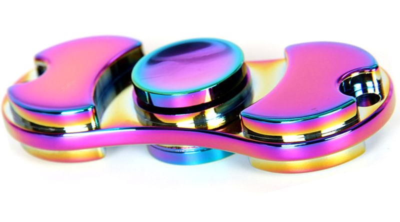 Metalen hand spinner Dual-Bar Rainbow