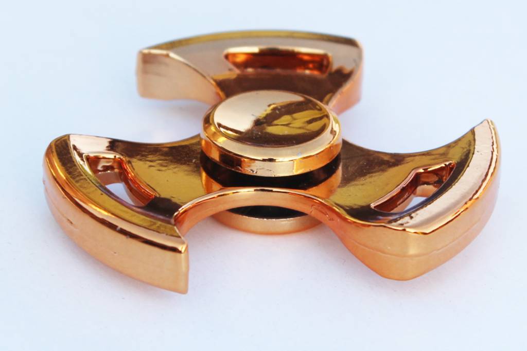 Metalen hand spinner Gyro metallic Goud
