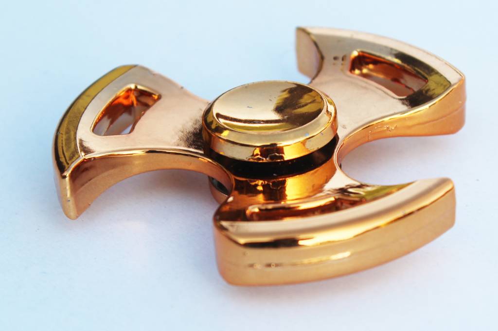 Metalen hand spinner Gyro metallic Goud