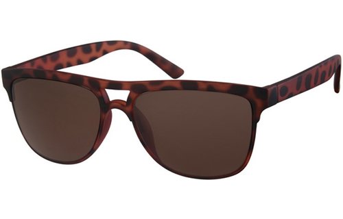 Zonnebril rubber touch brown demi