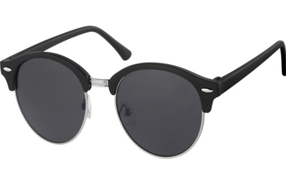 Clubmaster zonnebril matt black, nickel rim Clubmaster zonnebril matt black, nickel rim