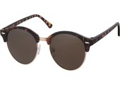 Clubmaster zonnebril brown demi, gold rim