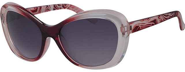 Dames Zonnebril transparant light burgundy Dames Zonnebril transparant light burgundy
