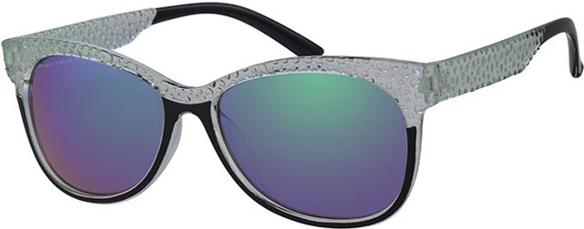 Dames Zonnebril transparant green , black