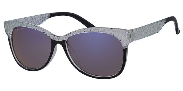 Dames Zonnebril transparant blue , black