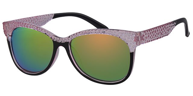 Dames Zonnebril transparant pink , black Dames Zonnebril transparant pink , black