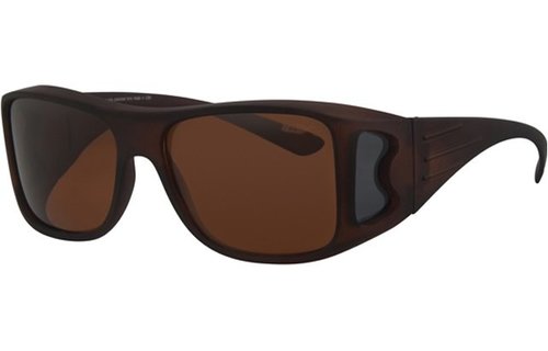 Overzet Zonnebril rubber touch , dark brown