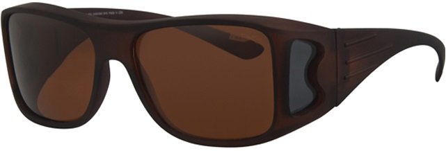 Overzet Zonnebril rubber touch , dark brown